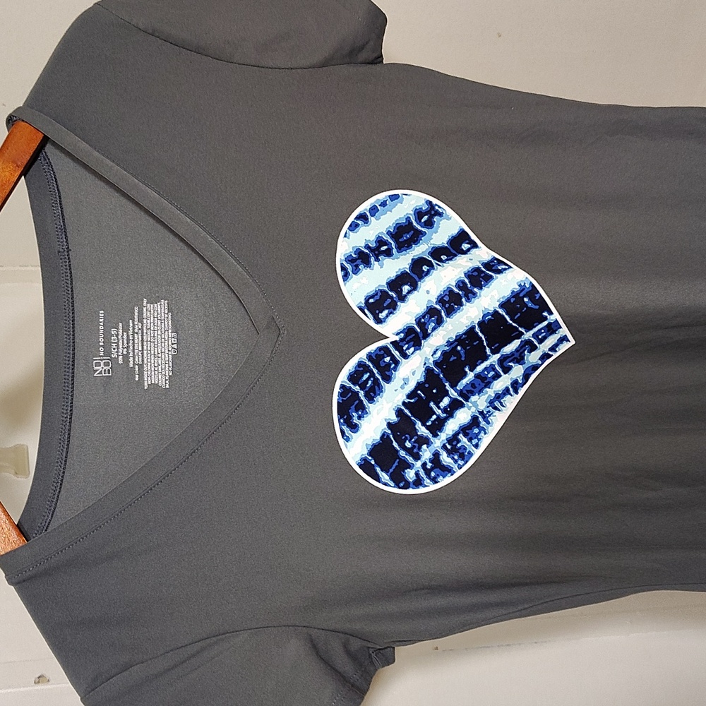 No Boundaries Gray Blue Short Sleeve Tee - Picture 4 of 6